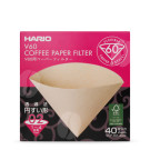 Hario V60 Coffee Dripper 02 Paper Filter NATURAL, 40pcs