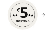 €5,- korting